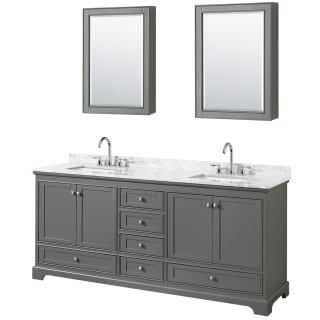 A thumbnail of the Wyndham Collection WCS202080DCMUNSMED Dark Gray / White Carrara Marble Top / Polished Chrome Hardware