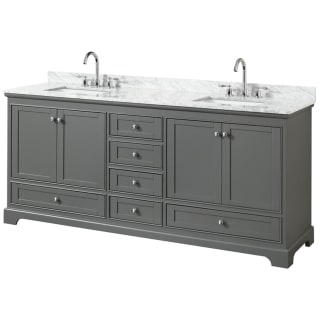 A thumbnail of the Wyndham Collection WCS202080DCMUNSMXX Dark Gray / White Carrara Marble Top / Polished Chrome Hardware