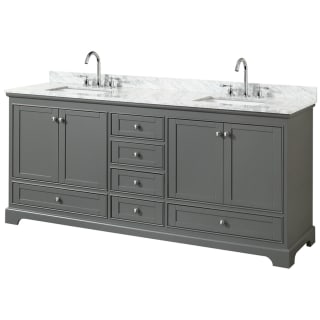 A thumbnail of the Wyndham Collection WCS202080DCMUNSMXX Dark Gray / White Carrara Marble Top / Polished Chrome Hardware