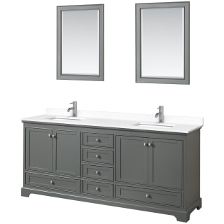 A thumbnail of the Wyndham Collection WCS202080D-VCA-M24 Dark Gray / White Cultured Marble Top / Polished Chrome Hardware