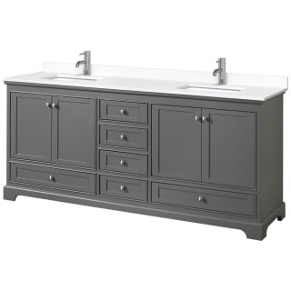 A thumbnail of the Wyndham Collection WCS202080D-VCA-MXX Dark Gray / White Cultured Marble Top / Polished Chrome Hardware
