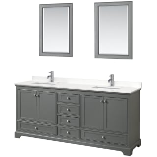 A thumbnail of the Wyndham Collection WCS202080D-QTZ-UNSM24 Dark Gray / White Quartz Top / Polished Chrome Hardware