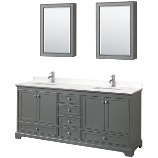 A thumbnail of the Wyndham Collection WCS202080D-QTZ-UNSMED Dark Gray / White Quartz Top / Polished Chrome Hardware