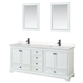A thumbnail of the Wyndham Collection WCS202080D-VCA-M24 White / Carrara Cultured Marble Top / Matte Black Hardware