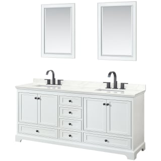 A thumbnail of the Wyndham Collection WCS202080D-QTZ-US3M24 White / Giotto Quartz Top / Matte Black Hardware