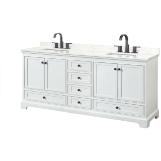 A thumbnail of the Wyndham Collection WCS202080D-QTZ-US3MXX White / Giotto Quartz Top / Matte Black Hardware