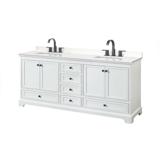 A thumbnail of the Wyndham Collection WCS202080D-QTZ-US3MXX White / White Quartz Top / Matte Black Hardware