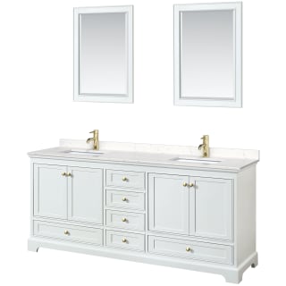 A thumbnail of the Wyndham Collection WCS202080DCMUNOM24 White / Carrara Cultured Marble Top / Brushed Gold Hardware