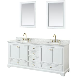 A thumbnail of the Wyndham Collection WCS202080DCMUNSM24 White / White Carrara Marble Top / Brushed Gold Hardware