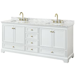 A thumbnail of the Wyndham Collection WCS202080DCMUNSMXX White / White Carrara Marble Top / Brushed Gold Hardware