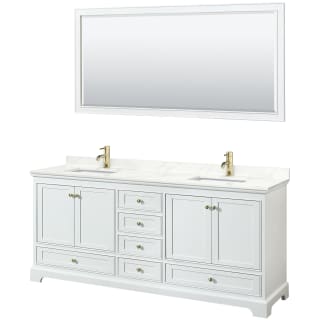 A thumbnail of the Wyndham Collection WCS202080D-QTZ-UNSM70 White / Giotto Quartz Top / Brushed Gold Hardware