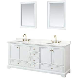 A thumbnail of the Wyndham Collection WCS202080D-QTZ-US3M24 White / Giotto Quartz Top / Brushed Gold Hardware