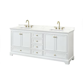 A thumbnail of the Wyndham Collection WCS202080D-QTZ-US3MXX White / Giotto Quartz Top / Brushed Gold Hardware