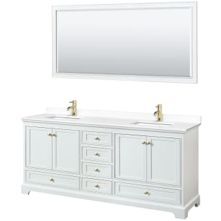 A thumbnail of the Wyndham Collection WCS202080D-VCA-M70 White / White Cultured Marble Top / Brushed Gold Hardware