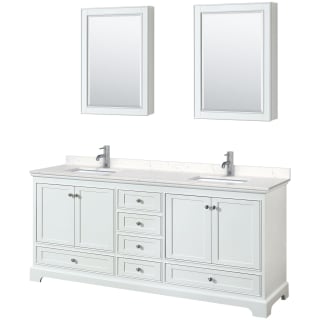 A thumbnail of the Wyndham Collection WCS202080D-VCA-MED White / Carrara Cultured Marble Top / Polished Chrome Hardware