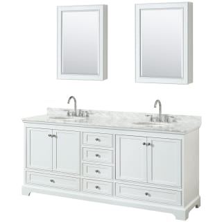 A thumbnail of the Wyndham Collection WCS202080DCMUNOMED White / White Carrara Marble Top / Polished Chrome Hardware