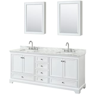 A thumbnail of the Wyndham Collection WCS202080DCMUNSMED White / White Carrara Marble Top / Polished Chrome Hardware