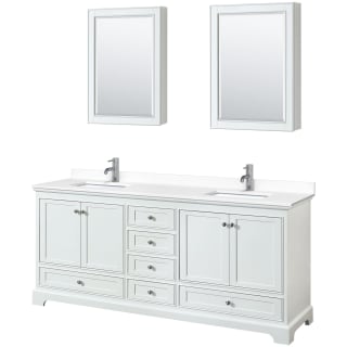 A thumbnail of the Wyndham Collection WCS202080D-VCA-MED White / White Cultured Marble Top / Polished Chrome Hardware