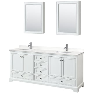 A thumbnail of the Wyndham Collection WCS202080D-QTZ-UNSMED White / White Quartz Top / Polished Chrome Hardware