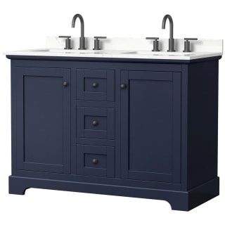 A thumbnail of the Wyndham Collection WCV232348D-QTZ-US3MXX Dark Blue / Giotto Quartz Top / Matte Black Hardware