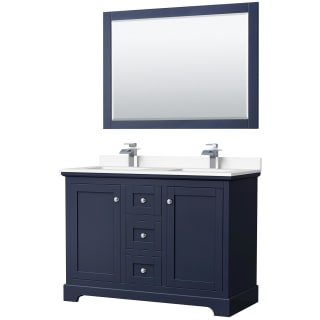 A thumbnail of the Wyndham Collection WCV232348D-VCA-M46 Dark Blue / White Cultured Marble Top / Polished Chrome Hardware