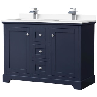 A thumbnail of the Wyndham Collection WCV232348D-VCA-MXX Dark Blue / White Cultured Marble Top / Polished Chrome Hardware