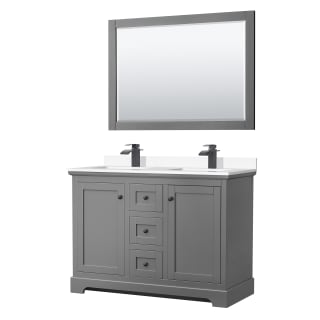 A thumbnail of the Wyndham Collection WCV232348D-VCA-M46 Dark Gray / White Cultured Marble Top / Matte Black Hardware