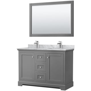 A thumbnail of the Wyndham Collection WCV232348DCMUNSM46 Dark Gray / White Carrara Marble Top / Polished Chrome Hardware