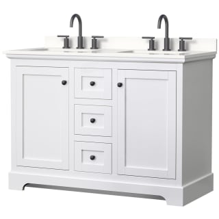 A thumbnail of the Wyndham Collection WCV232348D-QTZ-US3MXX White / White Quartz Top / Matte Black Hardware