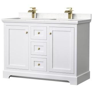 A thumbnail of the Wyndham Collection WCV232348D-VCA-MXX White / Carrara Cultured Marble Top / Brushed Gold Hardware