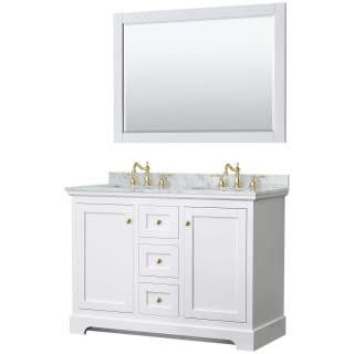 A thumbnail of the Wyndham Collection WCV232348DCMUNOM46 White / White Carrara Marble Top / Brushed Gold Hardware