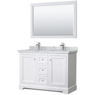 A thumbnail of the Wyndham Collection WCV232348DCMUNSM46 White / White Carrara Marble Top / Polished Chrome Hardware