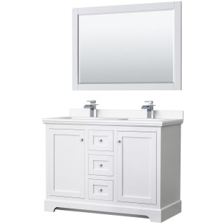 A thumbnail of the Wyndham Collection WCV232348D-VCA-M46 White / White Cultured Marble Top / Polished Chrome Hardware