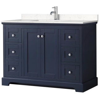 A thumbnail of the Wyndham Collection WCV232348S-VCA-MXX Dark Blue / Carrara Cultured Marble Top / Polished Chrome Hardware