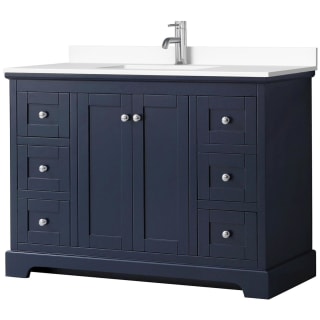 A thumbnail of the Wyndham Collection WCV232348S-VCA-MXX Dark Blue / White Cultured Marble Top / Polished Chrome Hardware