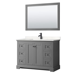 A thumbnail of the Wyndham Collection WCV232348S-VCA-M46 Dark Gray / Carrara Cultured Marble Top / Matte Black Hardware