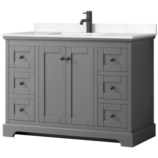 A thumbnail of the Wyndham Collection WCV232348S-VCA-MXX Dark Gray / Carrara Cultured Marble Top / Matte Black Hardware