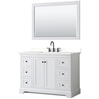 A thumbnail of the Wyndham Collection WCV232348S-QTZ-US3M46 White / White Quartz Top / Matte Black Hardware