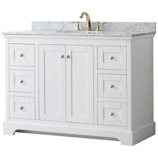 A thumbnail of the Wyndham Collection WCV232348SCMUNOMXX White / White Carrara Marble Top / Brushed Gold Hardware