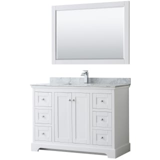 A thumbnail of the Wyndham Collection WCV232348SCMUNSM46 White / White Carrara Marble Top / Polished Chrome Hardware