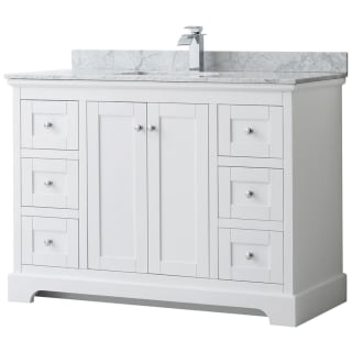 A thumbnail of the Wyndham Collection WCV232348SCMUNSMXX White / White Carrara Marble Top / Polished Chrome Hardware