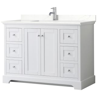 A thumbnail of the Wyndham Collection WCV232348S-QTZ-UNSMXX White / Giotto Quartz Top / Polished Chrome Hardware