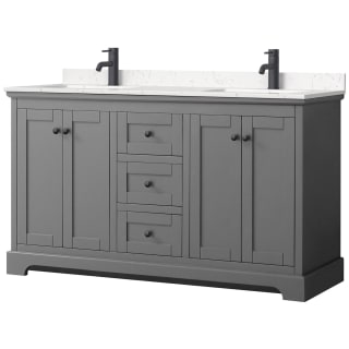 A thumbnail of the Wyndham Collection WCV232360D-VCA-MXX Dark Gray / Carrara Cultured Marble Top / Matte Black Hardware
