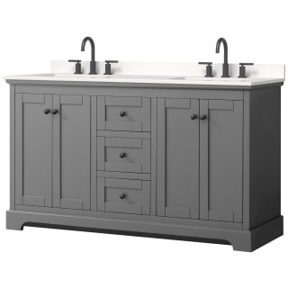 A thumbnail of the Wyndham Collection WCV232360D-QTZ-US3MXX Dark Gray / White Quartz Top / Matte Black Hardware