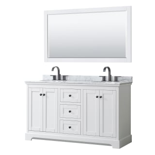 A thumbnail of the Wyndham Collection WCV232360DCMUNOM58 White / White Carrara Marble Top / Matte Black Hardware