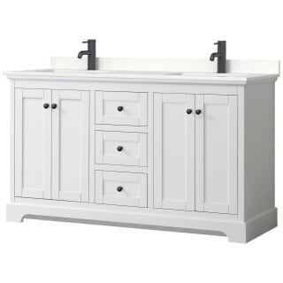 A thumbnail of the Wyndham Collection WCV232360D-QTZ-UNSMXX White / White Quartz Top / Matte Black Hardware