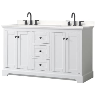 A thumbnail of the Wyndham Collection WCV232360D-QTZ-US3MXX White / White Quartz Top / Matte Black Hardware