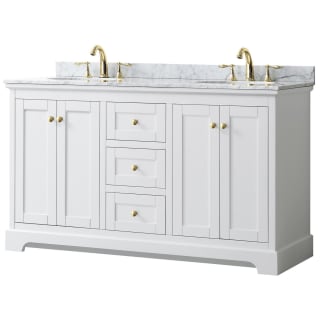 A thumbnail of the Wyndham Collection WCV232360DCMUNOMXX White / White Carrara Marble Top / Brushed Gold Hardware