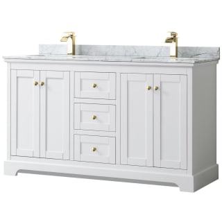A thumbnail of the Wyndham Collection WCV232360DCMUNSMXX White / White Carrara Marble Top / Brushed Gold Hardware