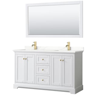 A thumbnail of the Wyndham Collection WCV232360D-QTZ-UNSM58 White / Giotto Quartz Top / Brushed Gold Hardware